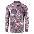 Personalised NAIDOC Week 50 Years Deadly Always Button Sweatshirt Pink Aboriginal Artwork Dot Painting