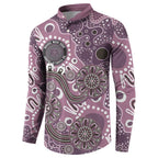 Personalised NAIDOC Week 50 Years Deadly Always Button Sweatshirt Pink Aboriginal Artwork Dot Painting