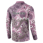 Personalised NAIDOC Week 50 Years Deadly Always Button Sweatshirt Pink Aboriginal Artwork Dot Painting