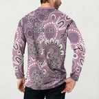 Personalised NAIDOC Week 50 Years Deadly Always Button Sweatshirt Pink Aboriginal Artwork Dot Painting