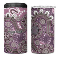 Personalised NAIDOC Week 50 Years Deadly Always 4 in 1 Can Cooler Tumbler Pink Aboriginal Artwork Dot Painting