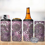Personalised NAIDOC Week 50 Years Deadly Always 4 in 1 Can Cooler Tumbler Pink Aboriginal Artwork Dot Painting