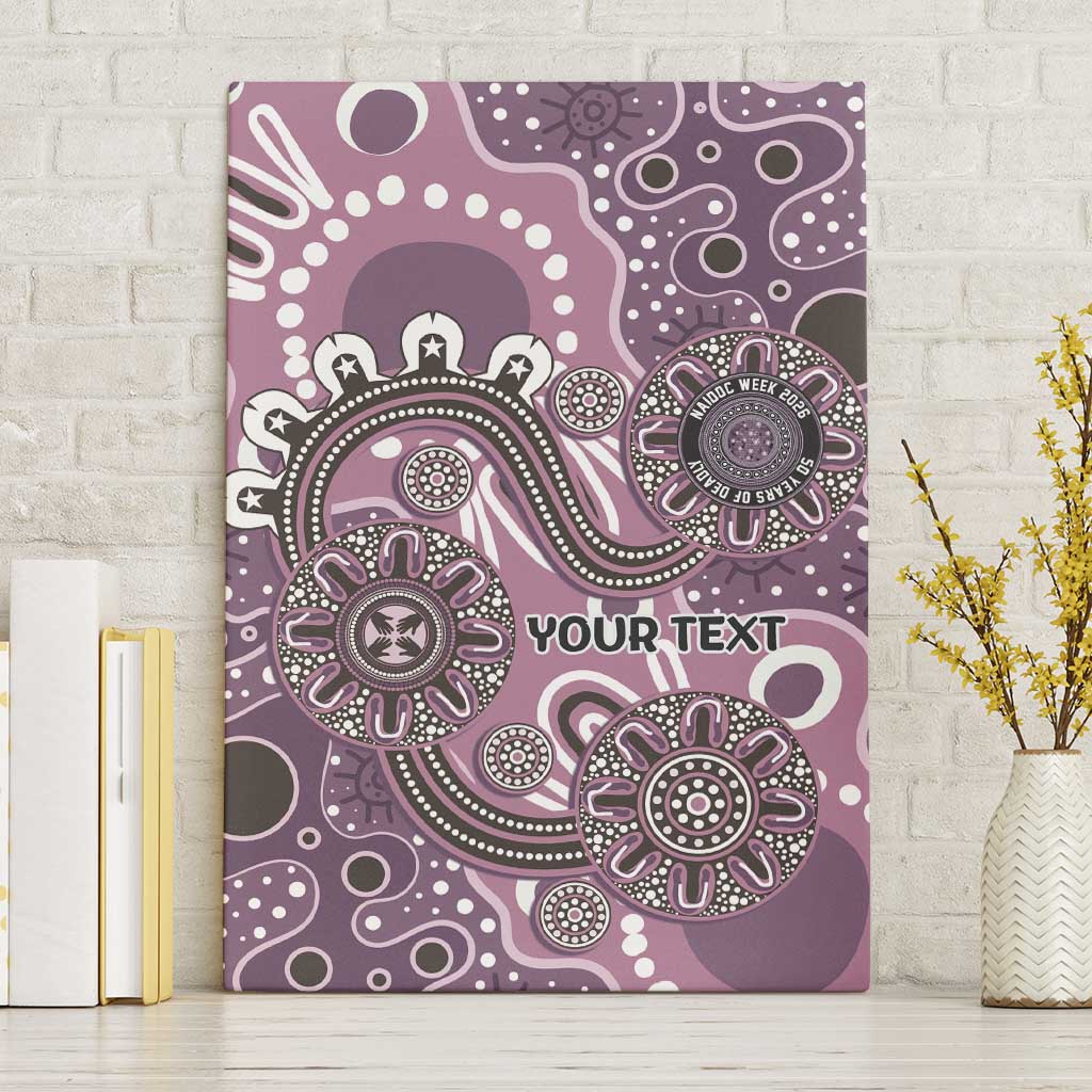 Personalised NAIDOC Week 50 Years Deadly Always Canvas Wall Art Pink Aboriginal Artwork Dot Painting