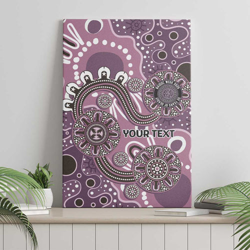 Personalised NAIDOC Week 50 Years Deadly Always Canvas Wall Art Pink Aboriginal Artwork Dot Painting