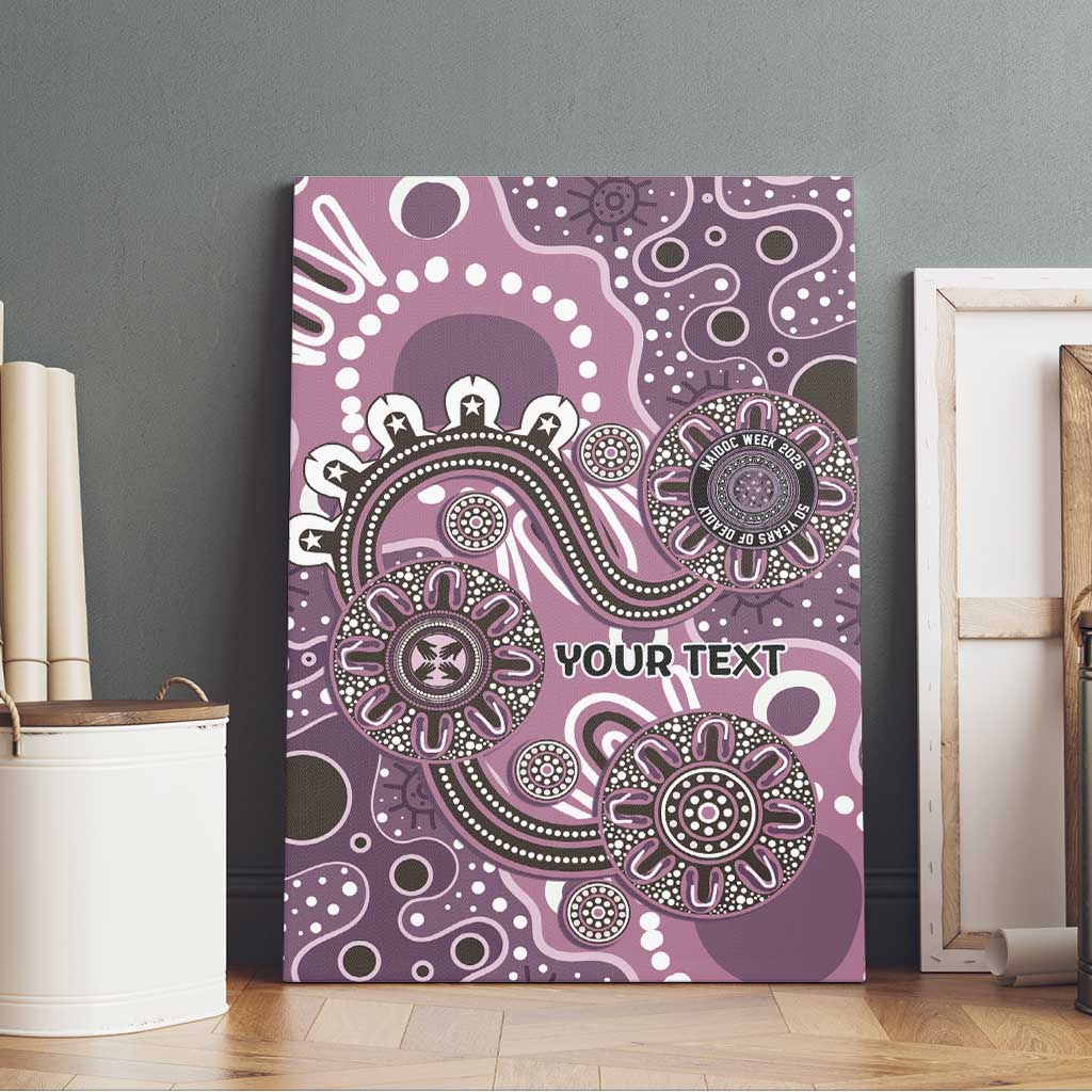 Personalised NAIDOC Week 50 Years Deadly Always Canvas Wall Art Pink Aboriginal Artwork Dot Painting
