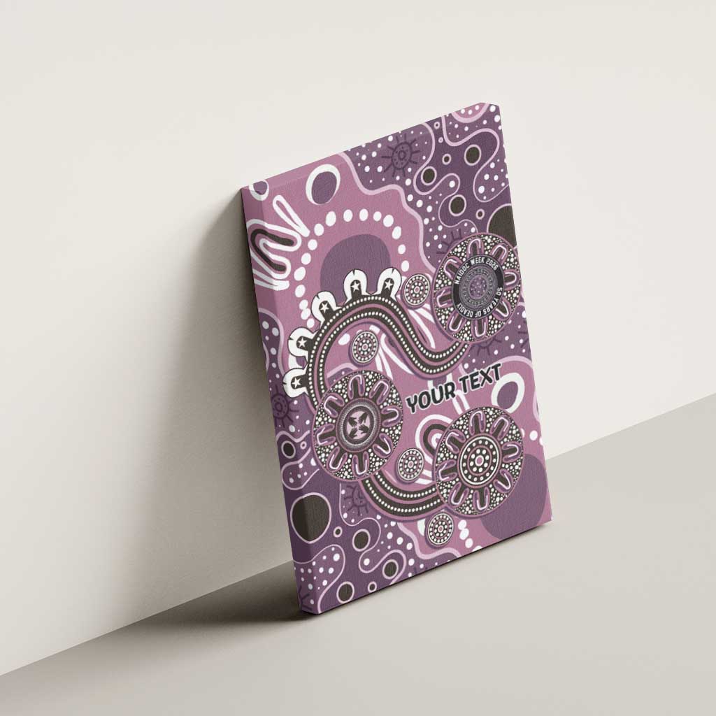 Personalised NAIDOC Week 50 Years Deadly Always Canvas Wall Art Pink Aboriginal Artwork Dot Painting