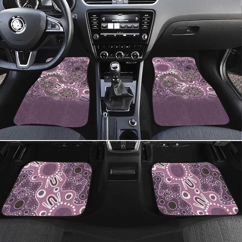 Personalised NAIDOC Week 50 Years Deadly Always Car Mats Pink Aboriginal Artwork Dot Painting