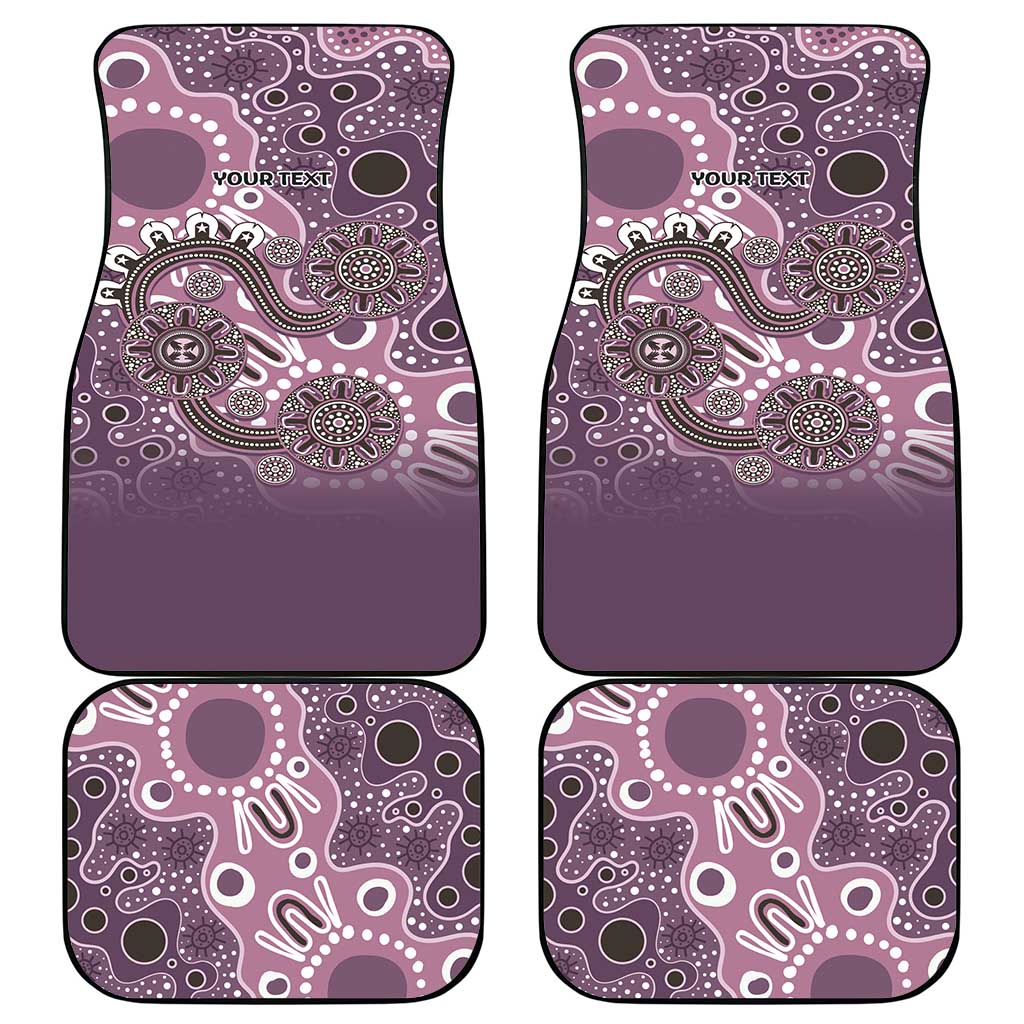 Personalised NAIDOC Week 50 Years Deadly Always Car Mats Pink Aboriginal Artwork Dot Painting