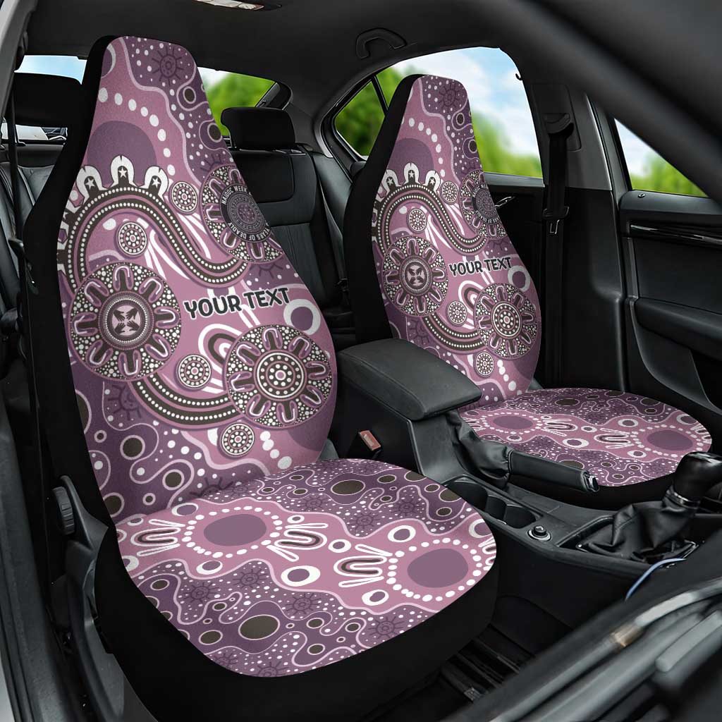 Personalised NAIDOC Week 50 Years Deadly Always Car Seat Cover Pink Aboriginal Artwork Dot Painting