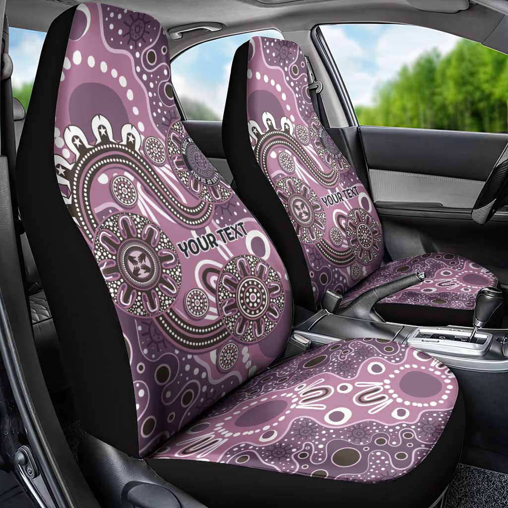 Personalised NAIDOC Week 50 Years Deadly Always Car Seat Cover Pink Aboriginal Artwork Dot Painting