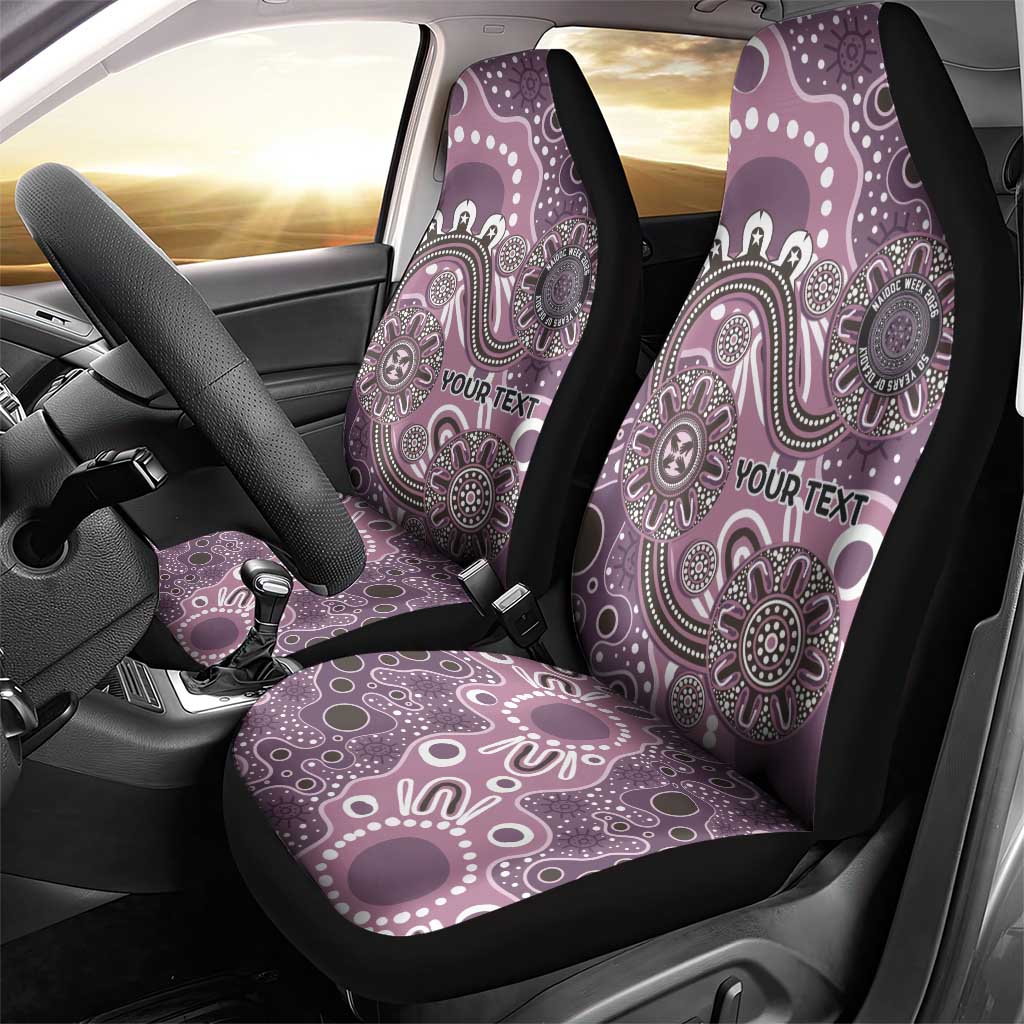 Personalised NAIDOC Week 50 Years Deadly Always Car Seat Cover Pink Aboriginal Artwork Dot Painting