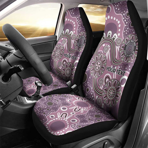 Personalised NAIDOC Week 50 Years Deadly Always Car Seat Cover Pink Aboriginal Artwork Dot Painting