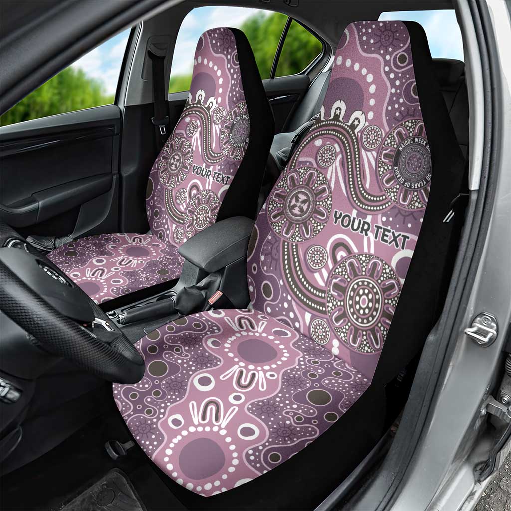 Personalised NAIDOC Week 50 Years Deadly Always Car Seat Cover Pink Aboriginal Artwork Dot Painting