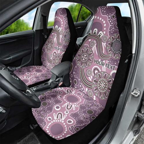 Personalised NAIDOC Week 50 Years Deadly Always Car Seat Cover Pink Aboriginal Artwork Dot Painting