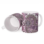 Personalised NAIDOC Week 50 Years Deadly Always Ceramic Mug Pink Aboriginal Artwork Dot Painting