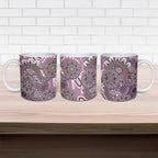 Personalised NAIDOC Week 50 Years Deadly Always Ceramic Mug Pink Aboriginal Artwork Dot Painting