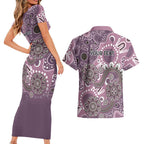 Personalised NAIDOC Week 50 Years Deadly Always Couples Matching Short Sleeve Bodycon Dress and Hawaiian Shirt Pink Aboriginal Artwork Dot Painting