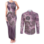 Personalised NAIDOC Week 50 Years Deadly Always Couples Matching Tank Maxi Dress and Long Sleeve Button Shirt Pink Aboriginal Artwork Dot Painting
