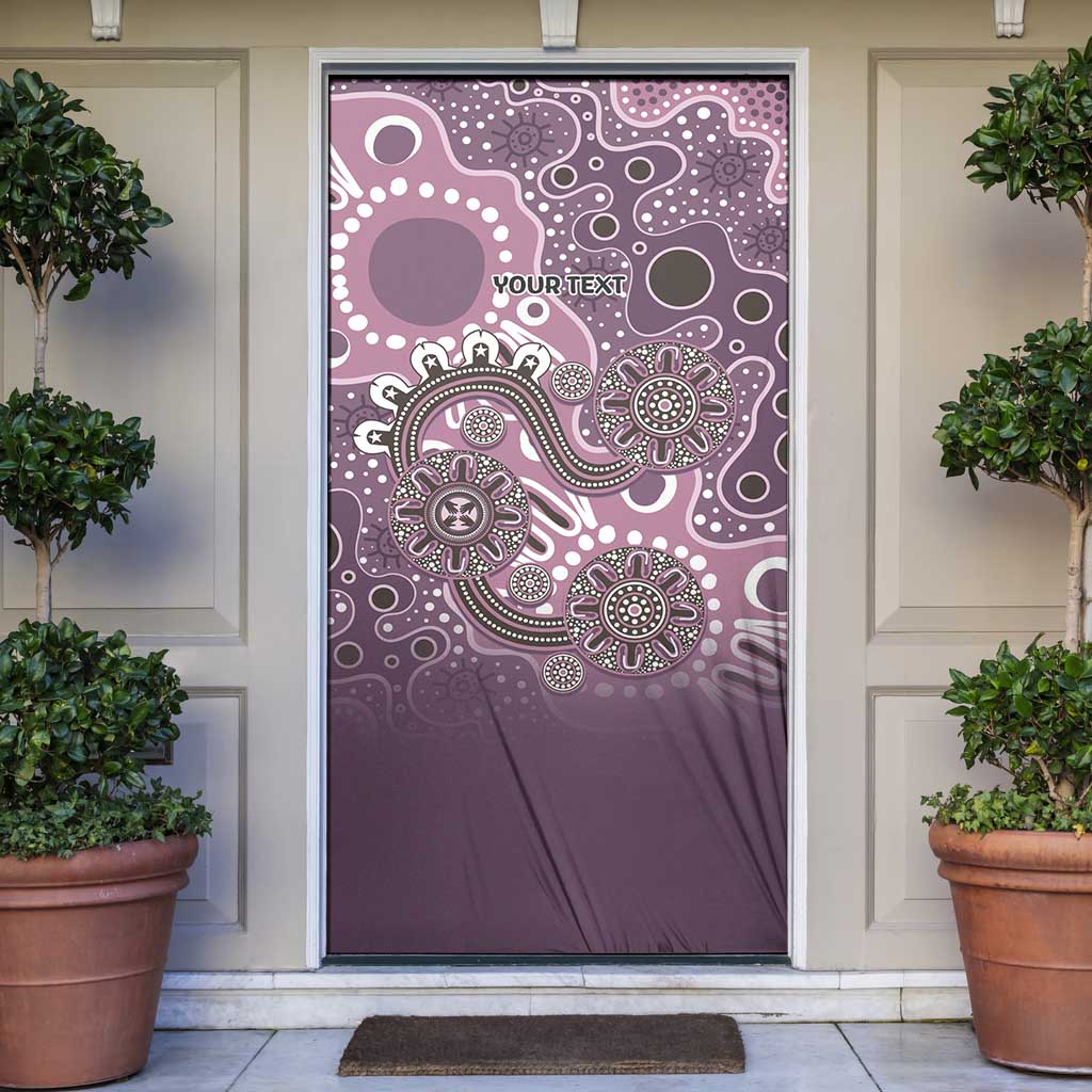 Personalised NAIDOC Week 50 Years Deadly Always Door Cover Pink Aboriginal Artwork Dot Painting