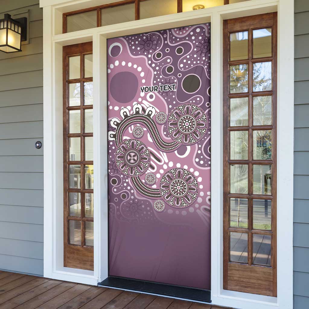 Personalised NAIDOC Week 50 Years Deadly Always Door Cover Pink Aboriginal Artwork Dot Painting