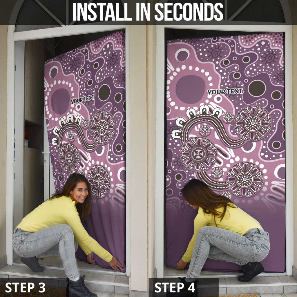 Personalised NAIDOC Week 50 Years Deadly Always Door Cover Pink Aboriginal Artwork Dot Painting
