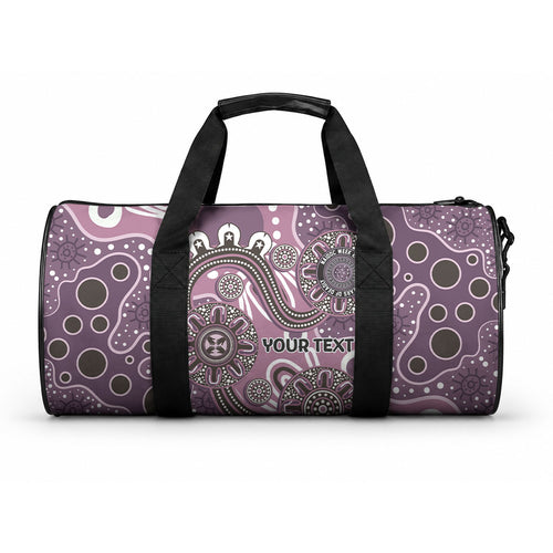 Personalised NAIDOC Week 50 Years Deadly Always Duffle Bag Pink Aboriginal Artwork Dot Painting