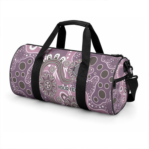 Personalised NAIDOC Week 50 Years Deadly Always Duffle Bag Pink Aboriginal Artwork Dot Painting