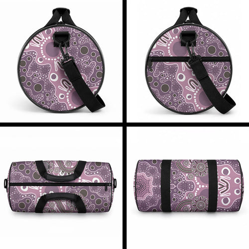 Personalised NAIDOC Week 50 Years Deadly Always Duffle Bag Pink Aboriginal Artwork Dot Painting