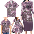 Personalised NAIDOC Week 50 Years Deadly Always Family Matching Long Sleeve Bodycon Dress and Hawaiian Shirt Pink Aboriginal Artwork Dot Painting