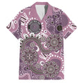 Personalised NAIDOC Week 50 Years Deadly Always Family Matching Off Shoulder Short Dress and Hawaiian Shirt Pink Aboriginal Artwork Dot Painting