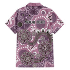 Personalised NAIDOC Week 50 Years Deadly Always Family Matching Puletasi and Hawaiian Shirt Pink Aboriginal Artwork Dot Painting