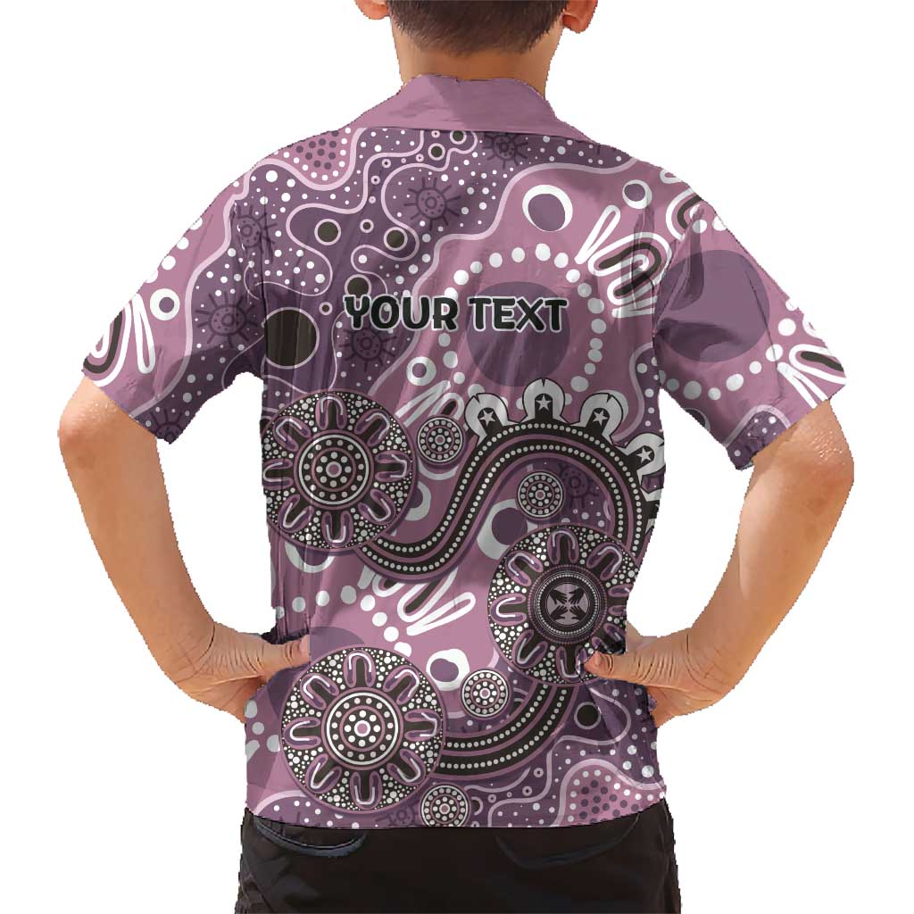 Personalised NAIDOC Week 50 Years Deadly Always Family Matching Short Sleeve Bodycon Dress and Hawaiian Shirt Pink Aboriginal Artwork Dot Painting