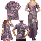 Personalised NAIDOC Week 50 Years Deadly Always Family Matching Summer Maxi Dress and Hawaiian Shirt Pink Aboriginal Artwork Dot Painting