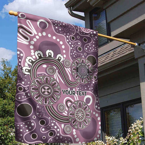 Personalised NAIDOC Week 50 Years Deadly Always Garden Flag Pink Aboriginal Artwork Dot Painting