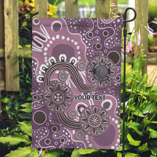 Personalised NAIDOC Week 50 Years Deadly Always Garden Flag Pink Aboriginal Artwork Dot Painting