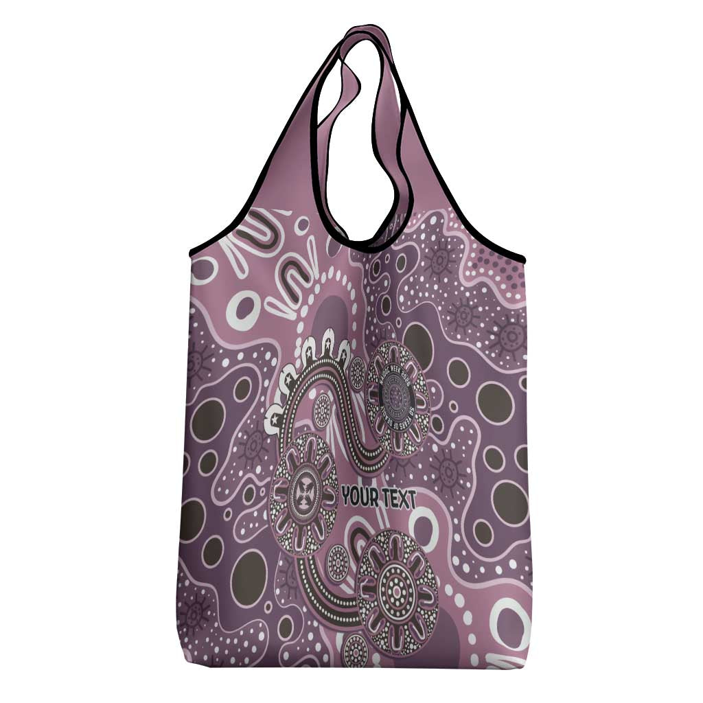 Personalised NAIDOC Week 50 Years Deadly Always Grocery Bag Pink Aboriginal Artwork Dot Painting