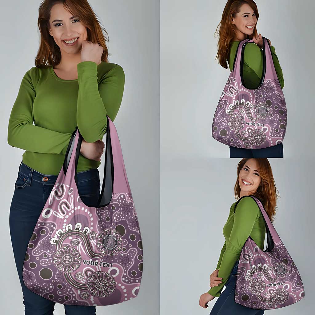 Personalised NAIDOC Week 50 Years Deadly Always Grocery Bag Pink Aboriginal Artwork Dot Painting