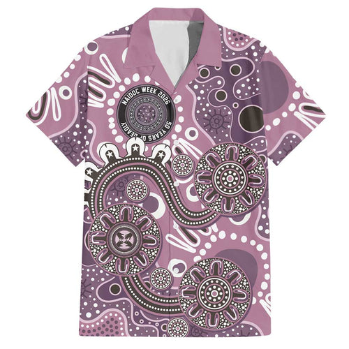 Personalised NAIDOC Week 50 Years Deadly Always Hawaiian Shirt Pink Aboriginal Artwork Dot Painting