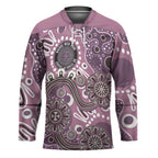 Personalised NAIDOC Week 50 Years Deadly Always Hockey Jersey Pink Aboriginal Artwork Dot Painting