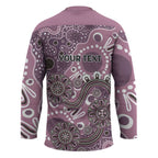 Personalised NAIDOC Week 50 Years Deadly Always Hockey Jersey Pink Aboriginal Artwork Dot Painting