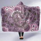 Personalised NAIDOC Week 50 Years Deadly Always Hooded Blanket Pink Aboriginal Artwork Dot Painting