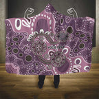 Personalised NAIDOC Week 50 Years Deadly Always Hooded Blanket Pink Aboriginal Artwork Dot Painting