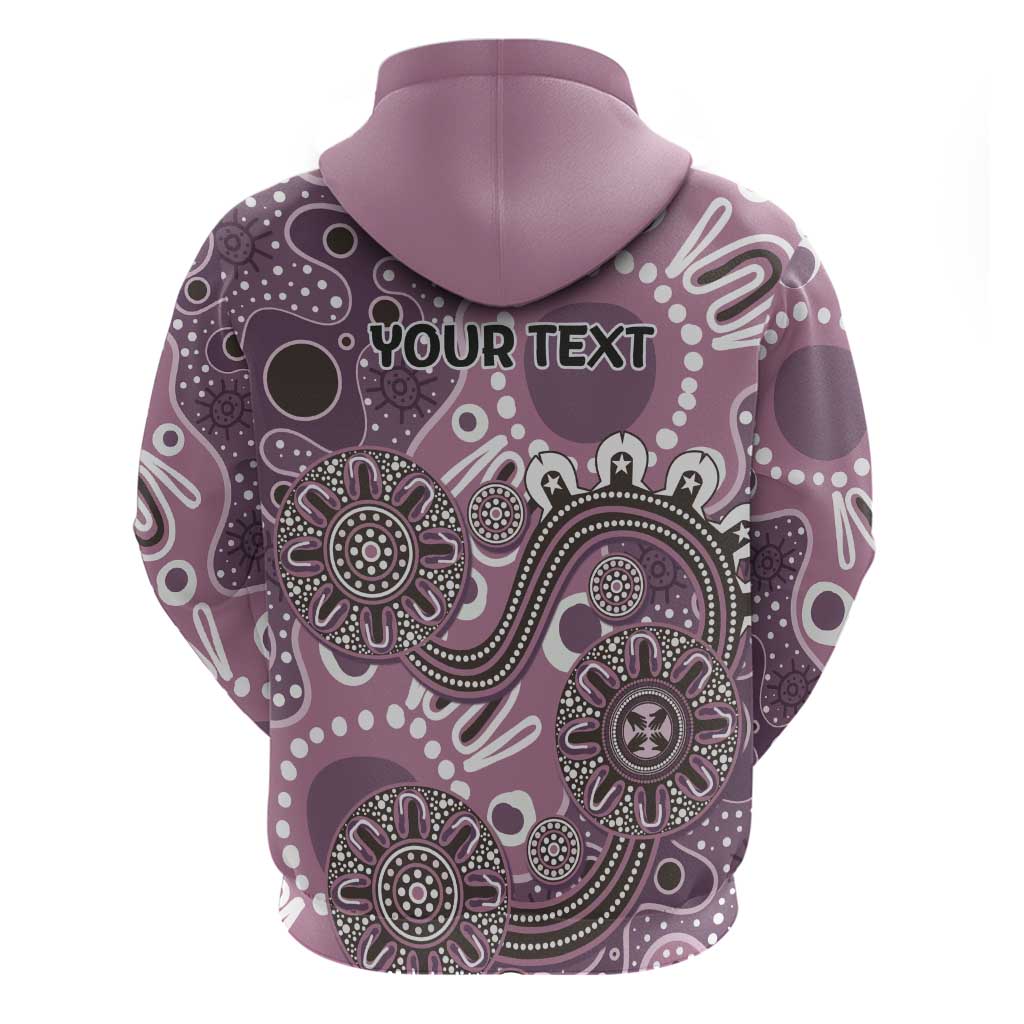 Personalised NAIDOC Week 50 Years Deadly Always Hoodie Pink Aboriginal Artwork Dot Painting