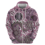 Personalised NAIDOC Week 50 Years Deadly Always Hoodie Pink Aboriginal Artwork Dot Painting