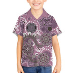 Personalised NAIDOC Week 50 Years Deadly Always Kid Hawaiian Shirt Pink Aboriginal Artwork Dot Painting