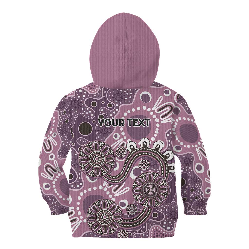 Personalised NAIDOC Week 50 Years Deadly Always Kid Hoodie Pink Aboriginal Artwork Dot Painting