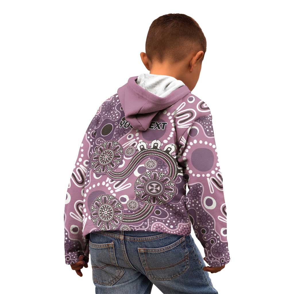 Personalised NAIDOC Week 50 Years Deadly Always Kid Hoodie Pink Aboriginal Artwork Dot Painting