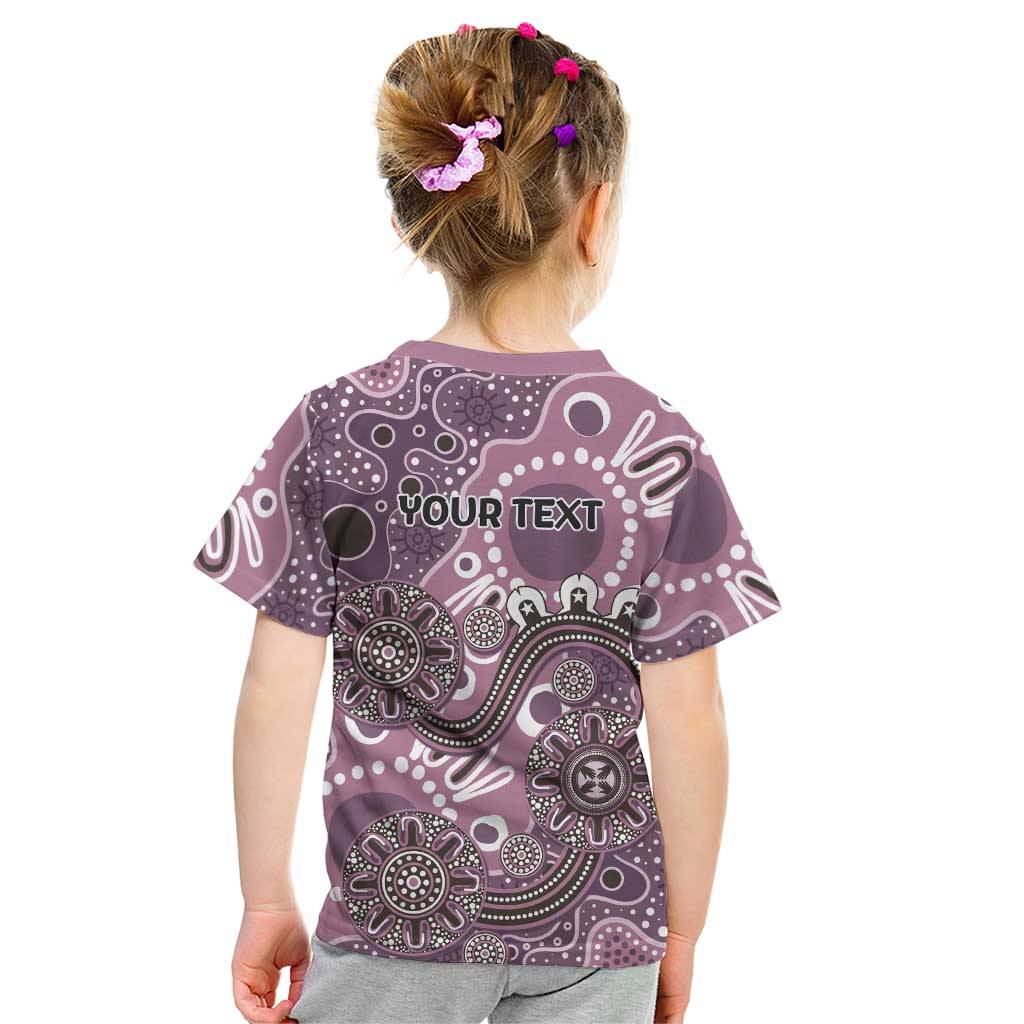 Personalised NAIDOC Week 50 Years Deadly Always Kid T Shirt Pink Aboriginal Artwork Dot Painting