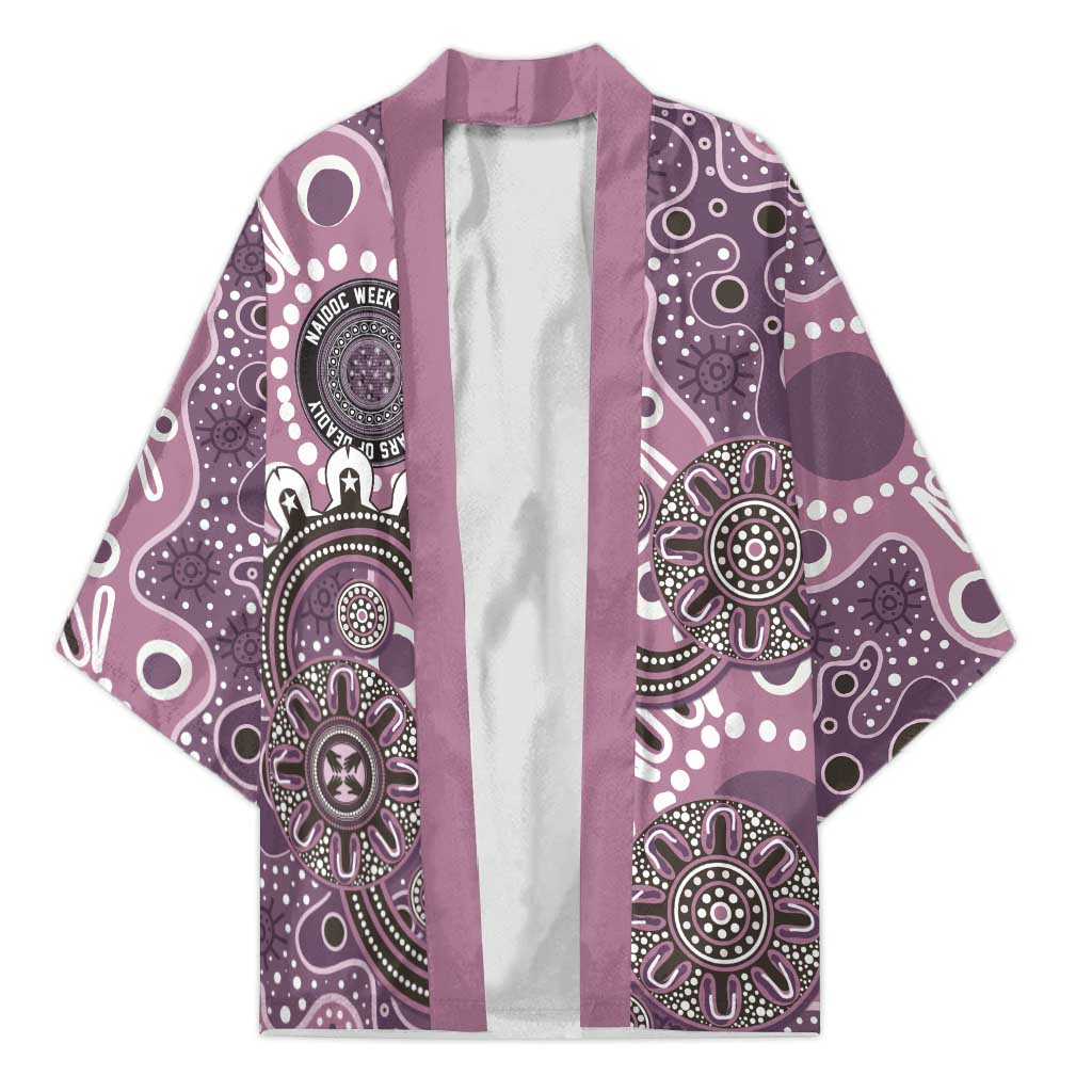 Personalised NAIDOC Week 50 Years Deadly Always Kimono Pink Aboriginal Artwork Dot Painting