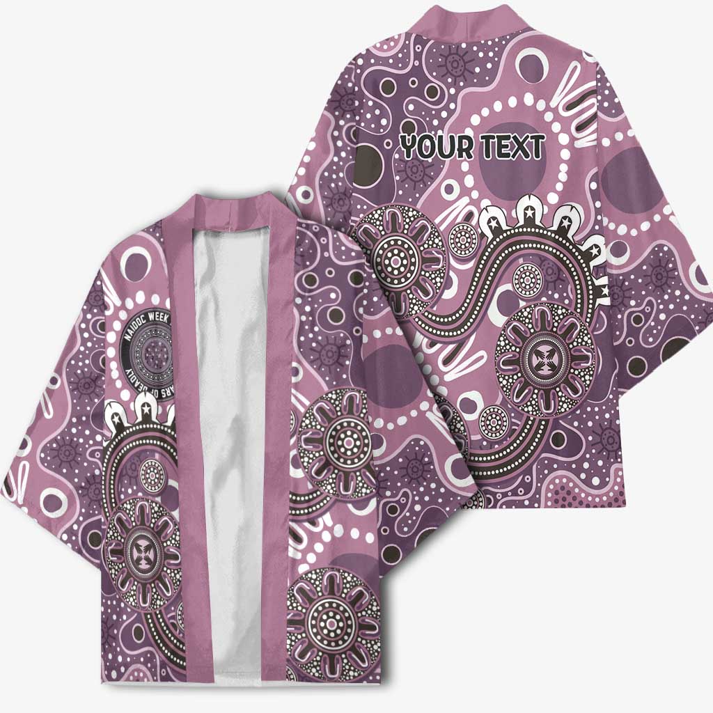 Personalised NAIDOC Week 50 Years Deadly Always Kimono Pink Aboriginal Artwork Dot Painting